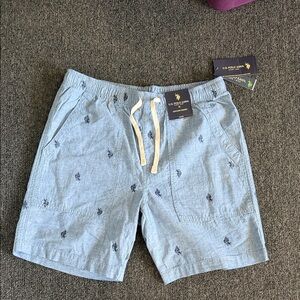 U.S. Polo Assn. Blue Men's Shorts with Dark Blue Embroidery